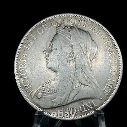 Grande-bretagne 1900 LXIV Silver Crown Coin Queen Victoria Km#783 (rare Lxiv)