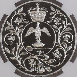 Grande-bretagne. 25 New Pence, 1977, Silver Ngc Pf69 Crown Top Pop Jubilee