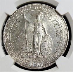 Grande-bretagne Édouard VII Dollar Commercial 1902-b Ms61 Ngc