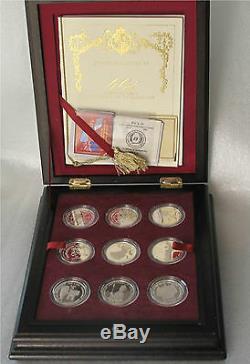 Grande-bretagne Elizabeth II Couronnement En Argent Sterling 18 Dollar Crown Set 1587 $