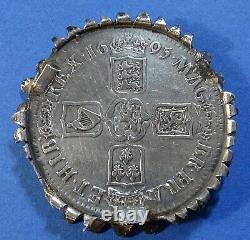 Grande-bretagne One Crown Coin1695 William Iiikm#486, Vf, Dans L'argent Surround