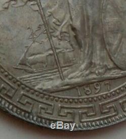 Grande-bretagne Royaume-uni Hong Kong 1 Dollar Trade 1897b. Km # T5.900 Silver Crown Pièce