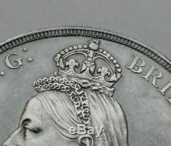 Grande-bretagne Uk Crown 1887. Km # 765,925 Pièce De Silver Dollar. La Reine Victoria