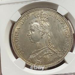 Grande-bretagne Victoria Couronne D’argent 1887 Ngc Ms62