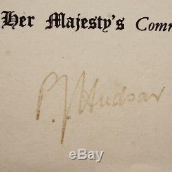 La Reine Elizabeth II Document Signé Obe Militaire Royal Raf La Couronne Dowton Abbaye