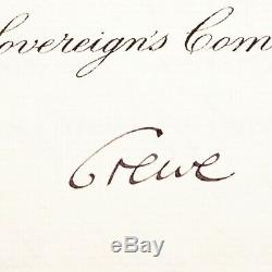 Le Roi George V Document Signé Autograph Obe Nomination Dowton Abbey La Couronne