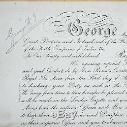 Le Roi George V Signé Nomination Document Autograph Dowton Abbaye De La Couronne Royale