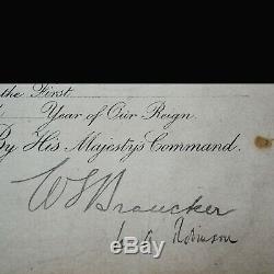 Le Roi George V Signé Nomination Document Autograph Dowton Abbaye De La Couronne Royale