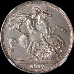 Ngc Ms62 1887 Great Britain Queen Victoria Silver Crown Toned