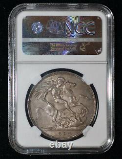 Ngc Ms63 1897 Great Britain Queen Victoria Silver Crown Toned