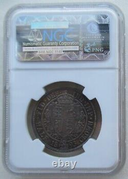 Ngc Pf65 Grande-bretagne Royaume-uni 1893 Victoria Proof Silver Coin 1/2 Couronne Half Couronne