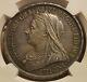 Ngc Unc 1893 Lvi Royaume-uni Grande-bretagne Victoria 1 Couronne Silver Coin