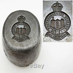 Northumberland Hussards Antique King's Crown Yeomanry Badge Die Armée Britannique