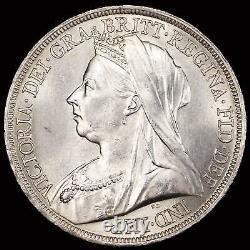 PCGS MS63 1893 GRANDE-BRETAGNE Couronne en argent de la Reine Victoria