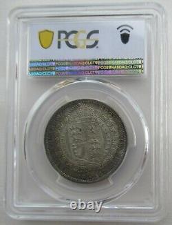 PCGS MS64+ Grande-Bretagne Royaume-Uni 1887 Victoria Pièce en argent 1/2 Couronne Demi-Couronne