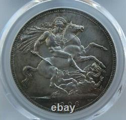 Pcgs Ms62 Grande-bretagne Royaume-uni 1896 Reine Victoria Argent Monnaie 1 Couronne