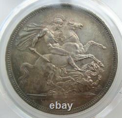 Pcgs Ms64 Grande-bretagne Royaume-uni 1887 Queen Victoria Silver Coin 1 Couronne