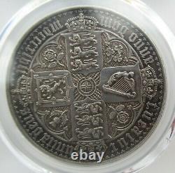Pcgs Pr61 Grande-bretagne Royaume-uni 1847 Queen Victoria Gothique Proof Silver Coin 1 Couronne