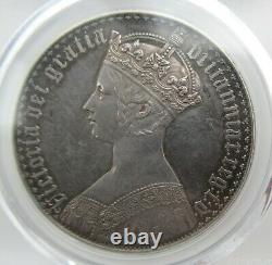 Pcgs Pr61 Grande-bretagne Royaume-uni 1847 Reine Victoria Gothic Proof Silver Coin 1 Couronne