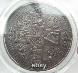 Pcgs Pr62 Grande-bretagne Royaume-uni 1847 Queen Victoria Preuve Gothique Silver Coin 1 Couronne
