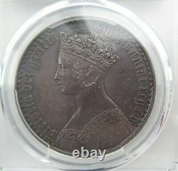 Pcgs Pr62 Grande-bretagne Royaume-uni 1847 Reine Victoria Gothic Proof Silver Coin 1 Couronne