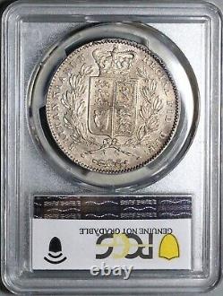 Pièce d'argent de 5 shillings de Grande-Bretagne Victoria Crown PCGS AU 1845 (22110202C)