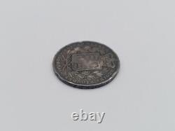 Pièce de 1 couronne en argent de 1845 au Royaume-Uni de Grande-Bretagne de la reine Victoria.