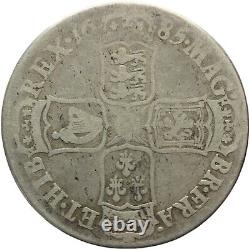 Pièce de monnaie James II de Grande-Bretagne en argent de 1685 Demi-couronne (MO2221-)