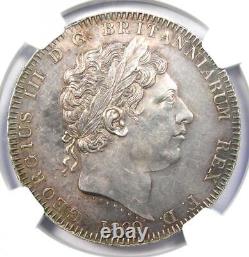 Pièce de monnaie de couronne George III d'Angleterre Grande-Bretagne 1820. Détail non circulé NGC UNC MS