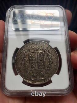 Pièce en argent 1 couronne NGC XF45 Grande-Bretagne 1845 Reine Victoria