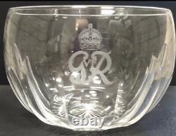 Provenance Royale Buckingham Palace George VI Crown Glass Bowl Antique Gvir