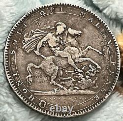 Rare Grande-bretagne Royaume-uni 1818 George III LVIII Silver Crown, 925
