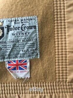 Superior Merino 100% Pure Laine Tudor Crown Tan Imperial Comfort Roi Couverture