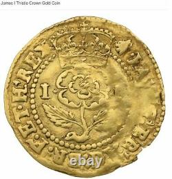 Très Rare Gold Thistle Crown, Avec James I D'angleterre
