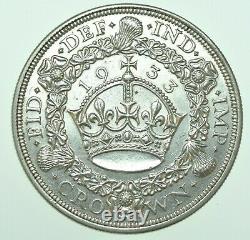 Very Scarce 1933 George V Wreath Crown, Pièce D'argent Britannique Seulement 7132 Struck