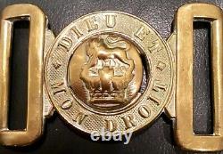 Victorian (1837-1901) British Army Brass Belt Buckle, Victorian Crown, Royaume-uni